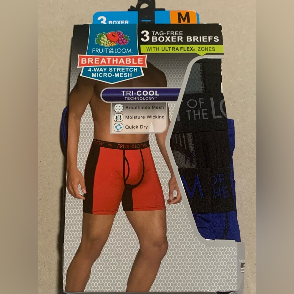 Men's Fruit of the Loom® Signature 3-pack Breathable Micro-Mesh Boxer Briefs